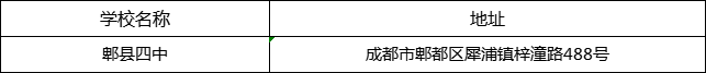 成都市郫縣四中地址在哪里？