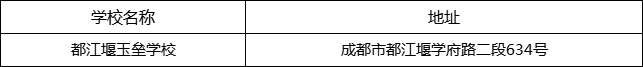 成都市都江堰玉壘學(xué)校地址在哪里？